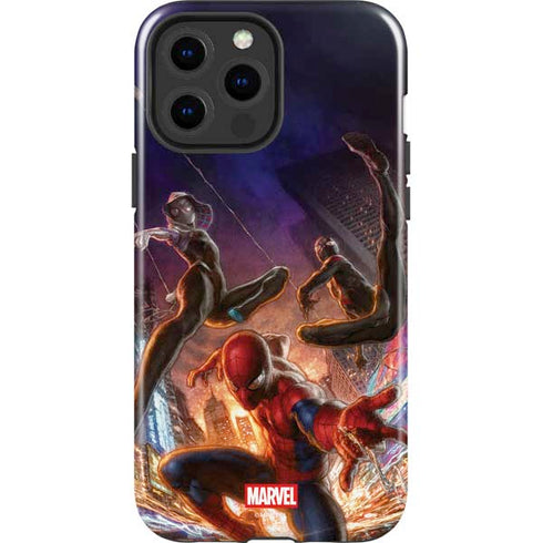Marvel Spiderman Group Wall iPhone 15 Pro Max Impact Case
